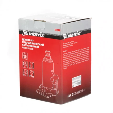 Домкрат гидравлический бутылочный 20 т h подъема 244-449 мм Matrix 50778 купить в Губкинске