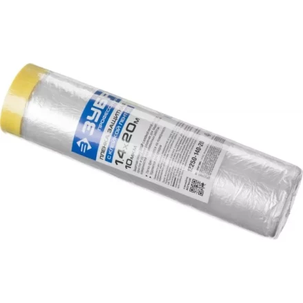 Пленка ЗУБР &quot;ПРОФЕССИОНАЛ&quot; защитная с клейкой лентой, HDPE, 10мкм, 1,4х20м 12250-140-20 купить в Губкинске