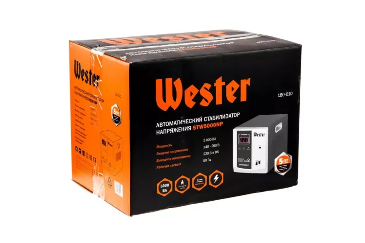 Стабилизатор напряжения WESTER STW5000NP купить в Губкинске