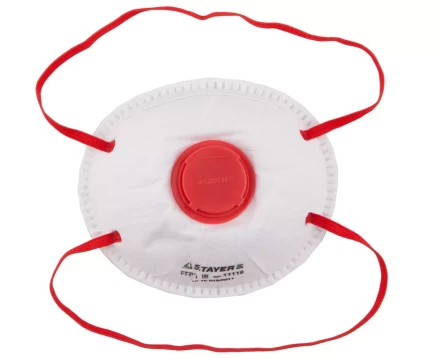Полумаска фильтрующая STAYER &quot;MASTER&quot; коническая, с клапаном, многослойная, класс защиты FFP1 11118 купить в Губкинске