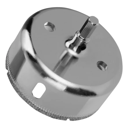 Сверло по керамической плитке и стеклу Сибртех, 68 х 55 мм, шестигранный хвостовик, с центрующим сверлом купить в Губкинске