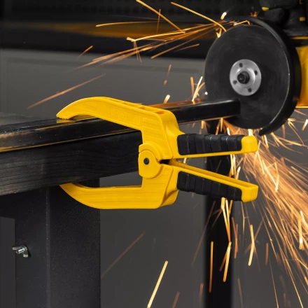 Струбцина клещеобразная Denzel, удлиненная 75 х 110 мм двухкомпонентные рукоятки, 20790 купить в Губкинске