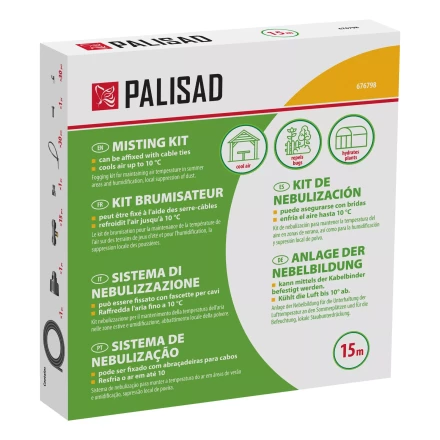 Система туманообразования Palisad 676798, полиэтиленовый шланг, длина 15 м, форсунки 15 шт купить в Губкинске