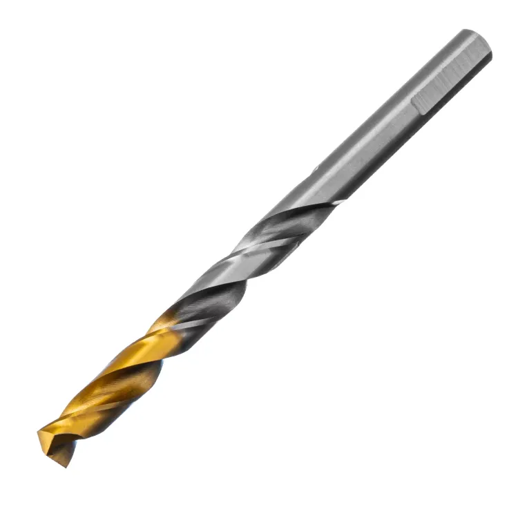 Сверло спиральное по металлу Denzel 8 x 117 мм, Р6М5, Golden Tip, 718239 купить в Губкинске