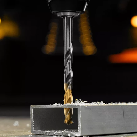 Сверло спиральное по металлу Denzel 8 x 117 мм, Р6М5, Golden Tip, 718239 купить в Губкинске