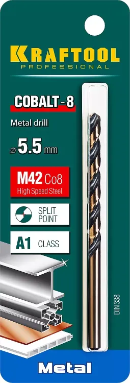 Сверла по металлу HSS-Co 29656-5.5 купить в Губкинске