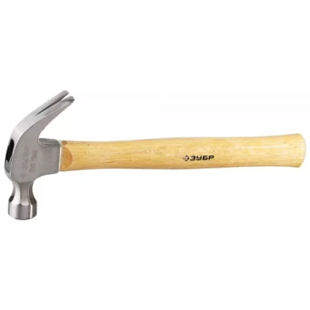 Молоток-гвоздодер ЗУБР кованый, с деревянной рукояткой, 450г 20237-450 купить в Губкинске