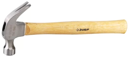 Молоток-гвоздодер ЗУБР кованый, с деревянной рукояткой, 450г 20237-450 купить в Губкинске