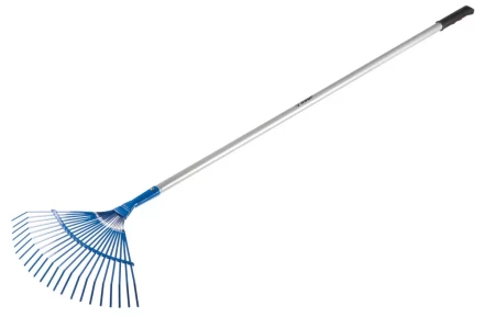 Грабли ЗУБР &quot;ЭКСПЕРТ&quot; веерные, 22 плоских зубца, алюминиевый черенок, 440х250х1630мм 39587 купить в Губкинске