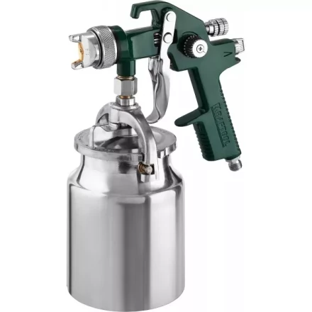 Краскопульт пневматический KRAFTOOL AirKraft, HVLP, с нижним бачком, 1,4мм 06520-1.4 купить в Губкинске