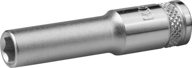 Торцовая головка KRAFTOOL "INDUSTRIE QUALITAT", удлиненная, Cr-V, FLANK, хромосатинированная, 1/4", 7 мм 27817-07_z01 купить в Губкинске