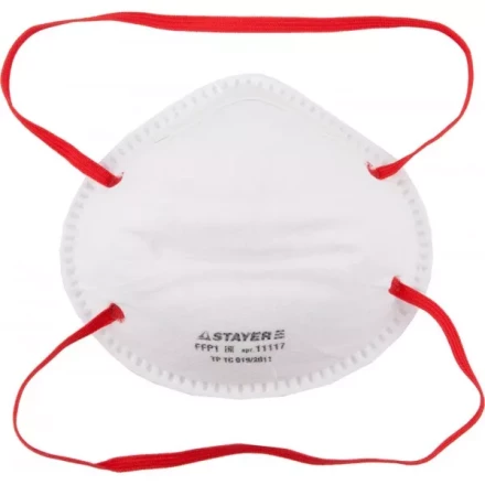 Полумаска фильтрующая STAYER &quot;MASTER&quot; коническая, многослойная, класс защиты FFP1 11117 купить в Губкинске