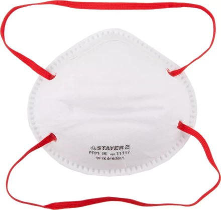 Полумаска фильтрующая STAYER &quot;MASTER&quot; коническая, многослойная, класс защиты FFP1 11117 купить в Губкинске