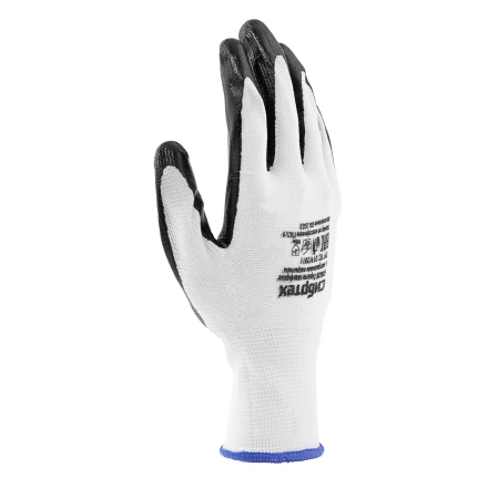 Перчатки полиэфирные с черным нитрильным покрытием, размер 9, 13 класс вязки// Сибртех 678635 купить в Губкинске