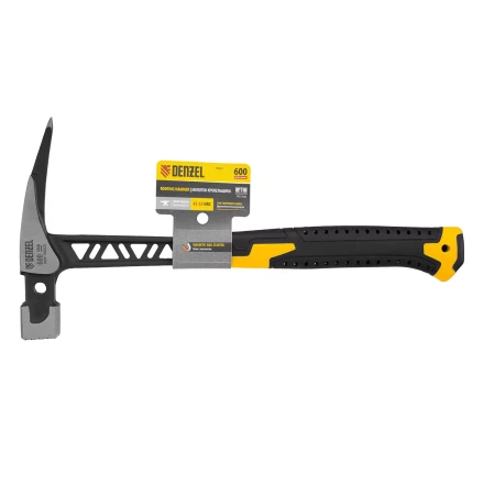 Молоток кровельщика 600 г, цельнокованый, боек с магнитом, двухкомп. обрезин. рук-ка Denzel 10623 купить в Губкинске