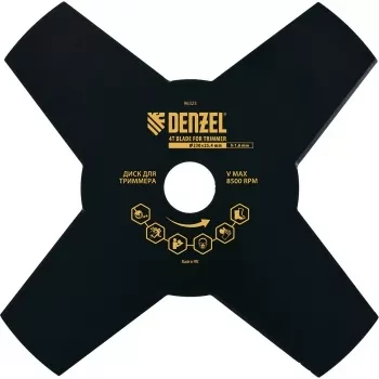 Диск для триммера 230 х 25,4 толщина 1,6 мм 4 лезвия DENZEL 96323 купить в Губкинске