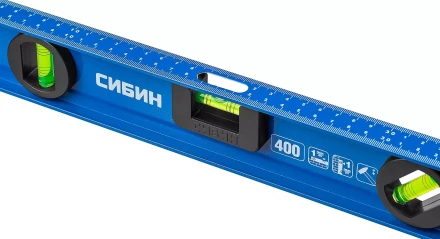 Уровень СИБИН двутавровый, 3 ампулы, измерительная линейка, 40см 34607-040 купить в Губкинске