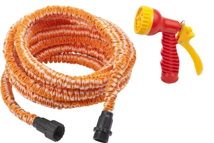 Набор поливочный GRINDA: удлиняющийся шланг 15м, пистолет-распылитель 7-ми позиционный 428496-15 купить в Губкинске