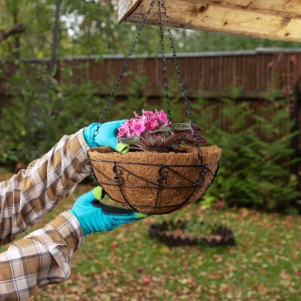 Кашпо подвесное с орнаментом Palisad, с кокосовой корзиной, диаметр 30 см, 690048 купить в Губкинске