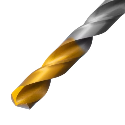 Сверло спиральное по металлу Denzel 8,5 x 117 мм, Р6М5, Golden Tip, 718240 купить в Губкинске