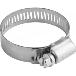 Хомуты ЗУБР "ЭКСПЕРТ", нерж. сталь, просечная лента 12 мм, 19-44 мм, 100 шт 37815-019-44-100