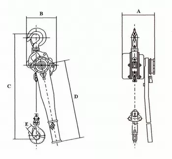 Таль ручная рычажная HSH-C LB г-п 6 тонн H=9 метра купить в Губкинске