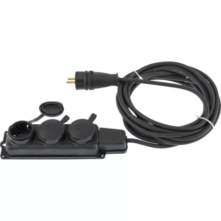 Удлинитель электрический силовой 10 м 3 х 1,5 мм 16 А тип УХЗ-16 Россия Denzel 96025 купить в Губкинске