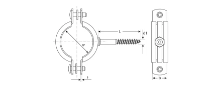 Хомуты трубные с шурупом карточка серия ЭКСПЕРТ купить в Губкинске