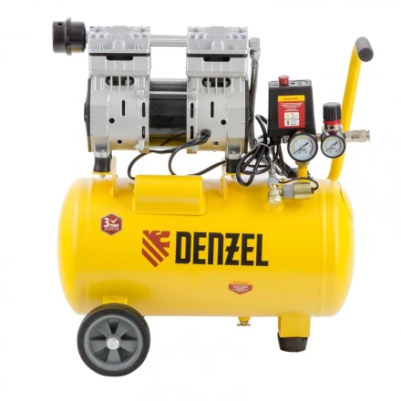 Компрессор безмаслянный Denzel DLS950/24 малошумный 58026 купить в Губкинске