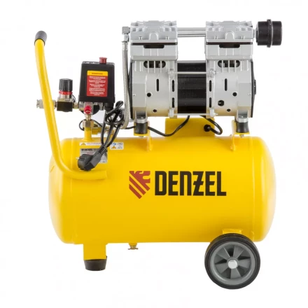 Компрессор безмаслянный Denzel DLS950/24 малошумный 58026 купить в Губкинске
