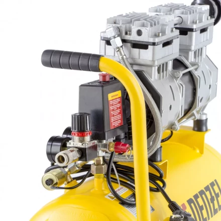 Компрессор безмаслянный Denzel DLS950/24 малошумный 58026 купить в Губкинске