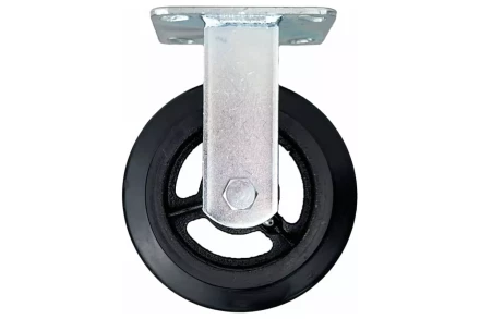 Аппаратное неповоротное колесо большегрузное HITCH 125*50 резина черная FCd54 (SZ085000) купить в Губкинске