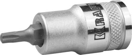 Торцовая бита-головка KRAFTOOL &quot;INDUSTRIE QUALITAT&quot;, материал S2, TORX, сатинированная, 1/2&quot;, Т25 27905-25_z01 купить в Губкинске