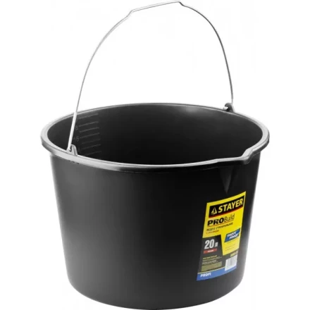Ведро STAYER &quot;PROFI&quot; строительное пластмассовое с носиком, 20л 06083-20 купить в Губкинске