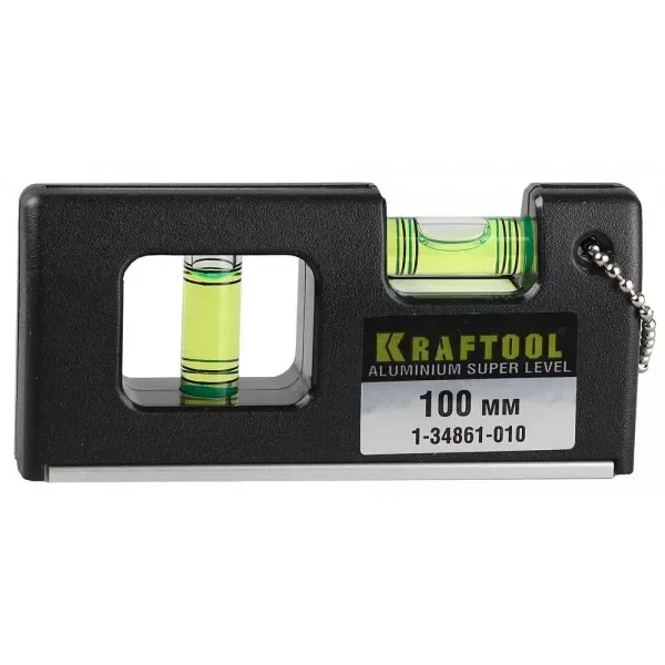 Уровень KRAFTOOL "PRO" "МИНИ" с магнитом, 2 ампулы, 100мм 1-34861-010 купить в Губкинске