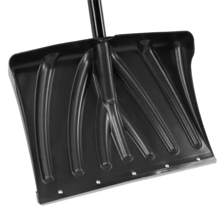 Лопата для уборки снега пластиковая, 450х325х1370 мм, стальной черенок, Palisad 61660 купить в Губкинске