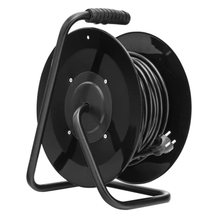 Удлинитель силовой Сибртех 20 м, 16А, тип УХз16, ПВС 3 x 2.5 мм, на стальной катушке, 4 розетки  95872 купить в Губкинске