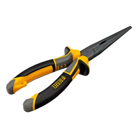 Длинногубцы прямые 205 мм Denzel 17302, трехкомпонентные рукоятки купить в Губкинске