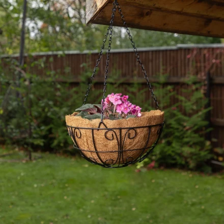 Кашпо подвесное с декором, с кокосовой корзиной, диаметр, 30 см Palisad 690108 купить в Губкинске