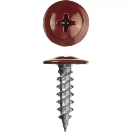 Саморезы ЗУБР с прессшайбой по листовому металлу до 0,9 мм, окрашенные в RAL-3005, PH2, 4,2х16 мм, 500шт 300191-42-016-3005 купить в Губкинске