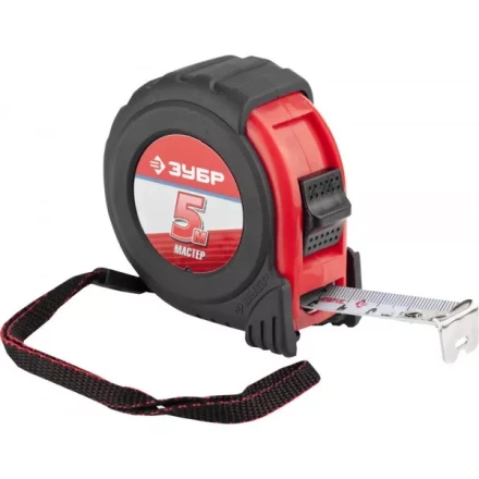 Рулетка ЗУБР &quot;МАСТЕР&quot;, обрезиненный корпус, на карточке, 5 м / 19 мм 34055-05-19_z02 купить в Губкинске