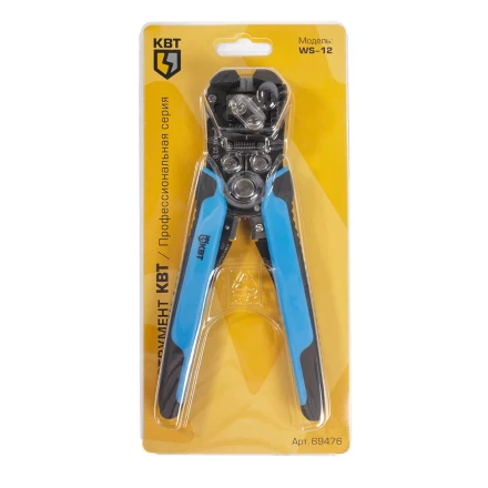 Автоматический многофункциональный стриппер КВТ WS-12 «Ягуар» для снятия изоляции с проводов 0.05–10 мм (69476) купить в Губкинске