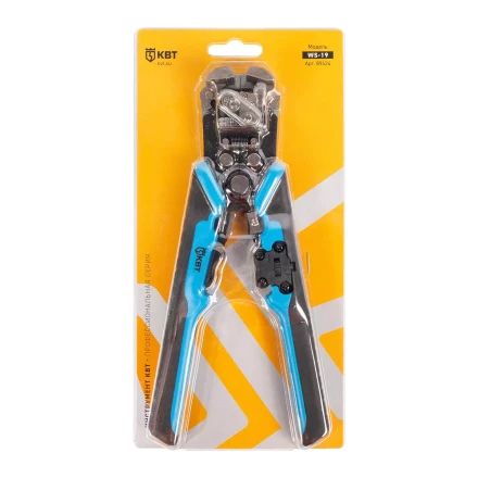 Автоматический многофункциональный стриппер КВТ WS-19 для снятия изоляции с проводов 0.05–10 мм (89424) купить в Губкинске