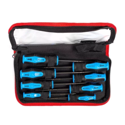 Набор слесарных отверток из стали S2 КВТ НО-08-S, 8 шт. (87106) купить в Губкинске