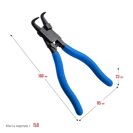 ЗУБР 170 мм, изогнутые губки, внутренний съемник стопорных колец, Профессионал (22821-2) купить в Губкинске