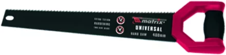 Ножовка по дереву UNIVERSAL,400 мм две рабочие кромки 13-14 TPI и 7-8 TPI,тефлоновое покр. MATRIX 23571 купить в Губкинске