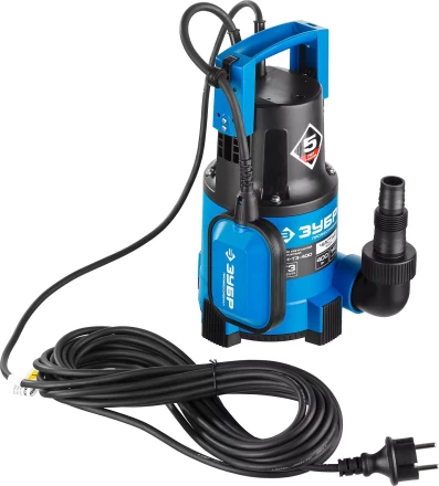 Насос ЗУБР &quot;ПРОФЕССИОНАЛ&quot; Т3 погружной дренажный для чистой воды (d пропускаемых частиц до 5мм), 400Вт, пропускная способность 140л/мин, напор 8,0м НПЧ-Т3-400 купить в Губкинске