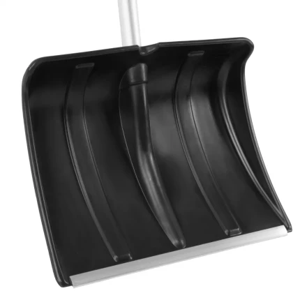 Лопата для уборки снега пластиковая, 470х350х1340 мм, алюминиевый черенок, Россия, Сибртех 61662 купить в Губкинске