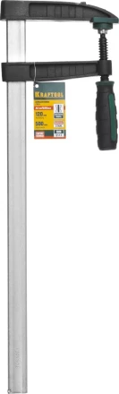 Струбцина, KRAFTOOL 32011-120-500, тип &quot;F&quot;, DIN 5117, двухкомпонентная ручка, 120х500мм 32011-120-500 купить в Губкинске