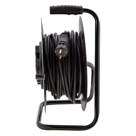 Удлинитель силовой 20 м Сибртех 95875, 16А, тип УХз16, КГ 3 x 1.5 мм, на стальной катушке, 4 розетки купить в Губкинске